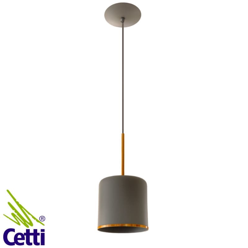 Lustre Pendente Redondo Moderno Cinza e Cobre Nobre Quebec 16056T Lustre Pendente Redondo Moderno Cinza e Cobre Nobre Quebec 16056T