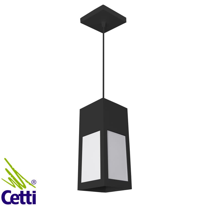 Lustre Pendente Externo Quadrado Pequeno Preto Bolt Ideal 786 Lustre Pendente Externo Quadrado Pequeno Preto Bolt Ideal 786