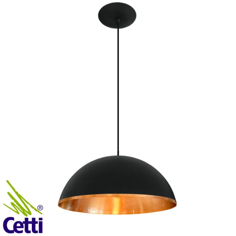 Lustre Pendente Redondo Moderno Preto e Cobre Nobre 1168 Lustre Pendente Redondo Moderno Preto e Cobre Nobre 1168