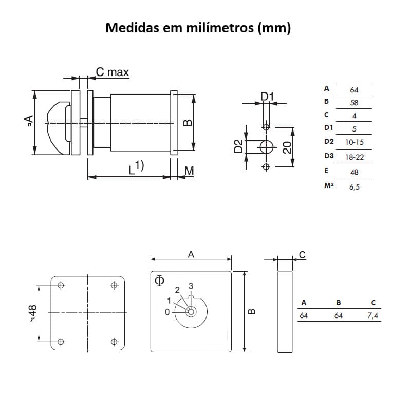 medidas-montagem-esquema-instalacao-chave-kraus-naimer-c26-waa339-600-e medidas-montagem-esquema-instalacao-chave-kraus-naimer-c26-waa339-600-e
