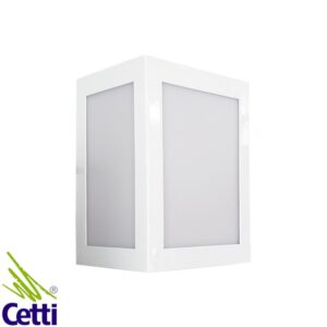 Luminária de Parede Arandela Externa Branca Quadrada Ideal 290BR