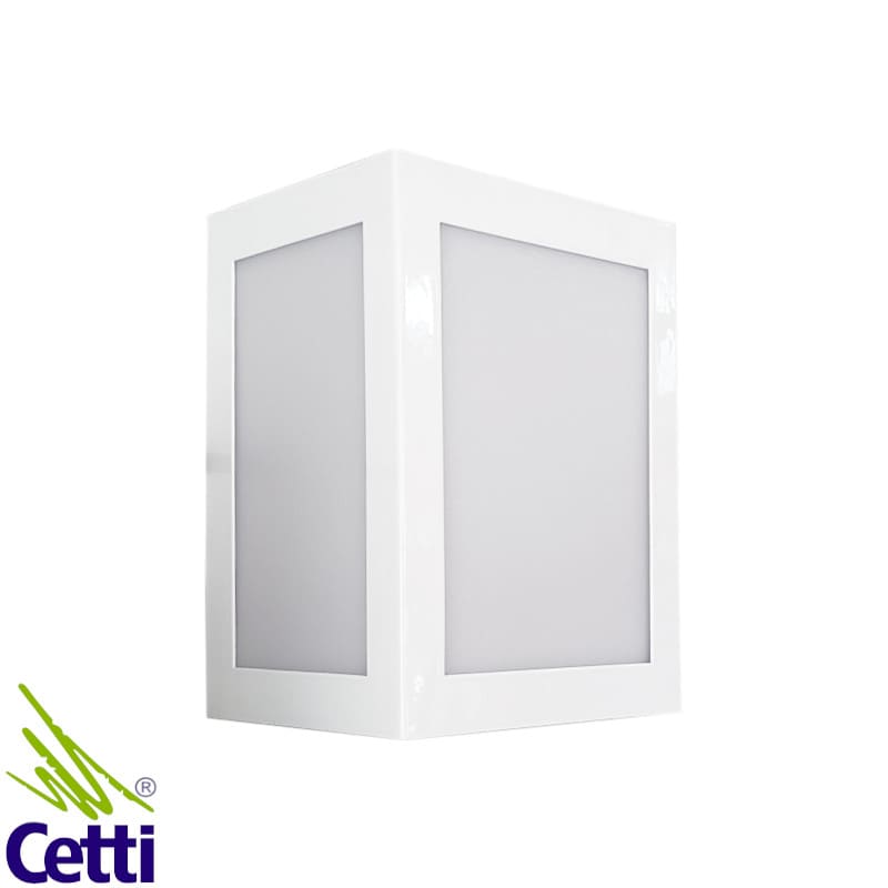 Luminária de Parede Arandela Externa Branca Quadrada Ideal 290BR Luminária de Parede Arandela Externa Branca Quadrada Ideal 290BR