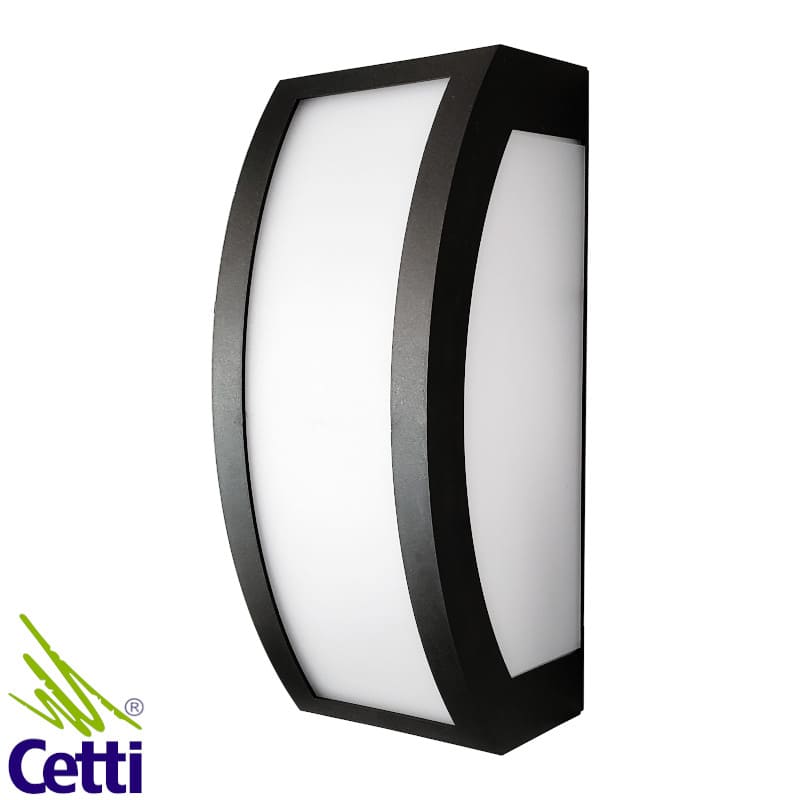 Luminária de Parede Arandela Externa Preta Meia Lua E27 Luminária de Parede Arandela Externa Preta Meia Lua E27