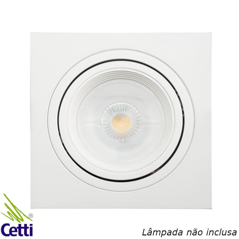 Spot de Embutir Branco Quadrado p/ PAR30 Bella NS5301B Spot de Embutir Branco Quadrado p/ PAR30 Bella NS5301B