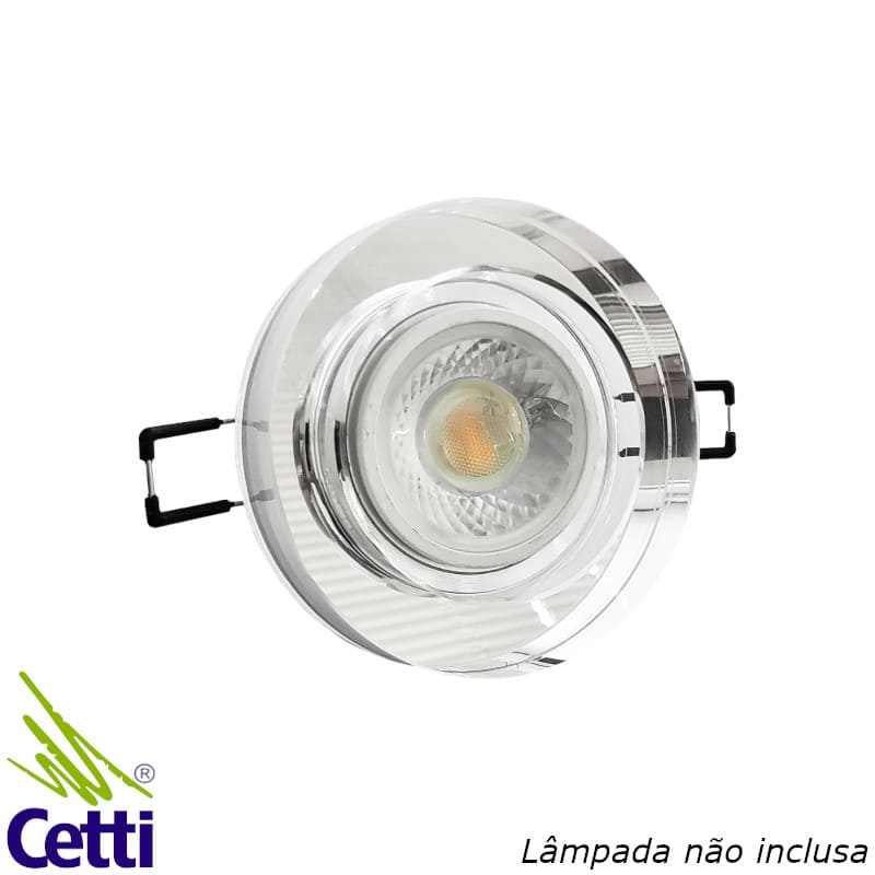 Spot de Embutir Redondo de Vidro p/ Quarto Dicroica Opus DN 38728 Spot de Embutir Redondo de Vidro p/ Quarto Dicroica Opus DN 38728