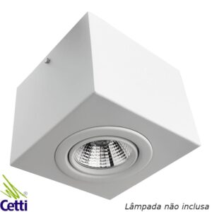 Spot de Sobrepor Branco Quadrado p/ Lâmpada AR70 Itamonte 2014/1