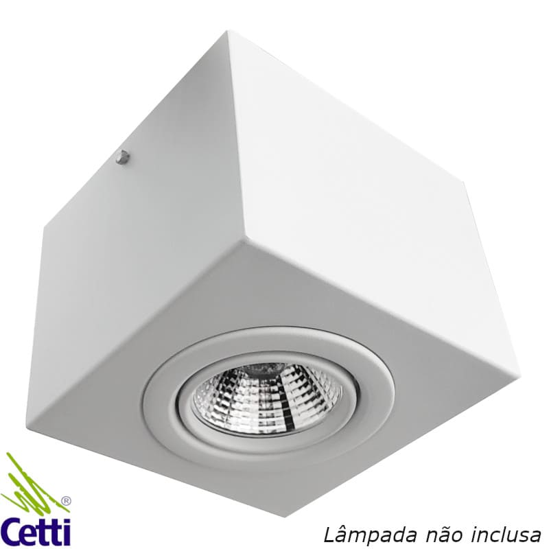 Spot de Sobrepor Branco Quadrado p/ Lâmpada AR70 Itamonte 2014/1 Spot de Sobrepor Branco Quadrado p/ Lâmpada AR70 Itamonte 2014/1
