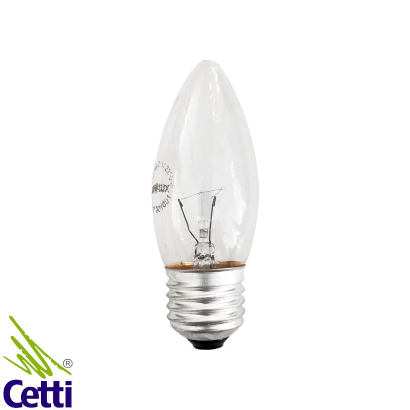 Lâmpada Vela Incandescente Transparente 25W 2700K E27 220V Lâmpada Vela Incandescente Transparente 25W 2700K E27 220V