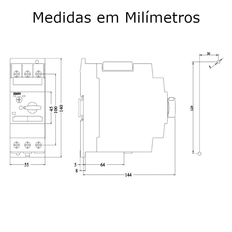 medidas-disjuntor-motor-tripolar-18-25a-siemens medidas-disjuntor-motor-tripolar-18-25a-siemens