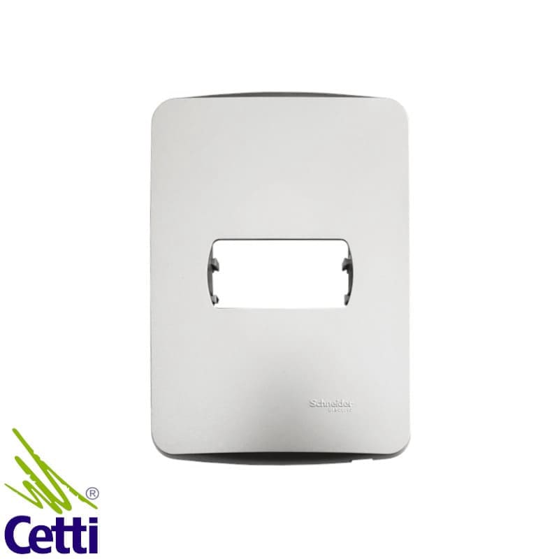 Placa 4x2 Prata 1 Posto com Suporte Aluminium Miluz Schneider S3B77112 Placa 4x2 Prata 1 Posto com Suporte Aluminium Miluz Schneider S3B77112