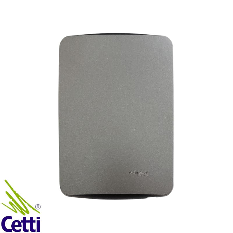 Placa 4x2 Grafite Cega com Suporte Miluz Schneider S3B77101 Placa 4x2 Grafite Cega com Suporte Miluz Schneider S3B77101