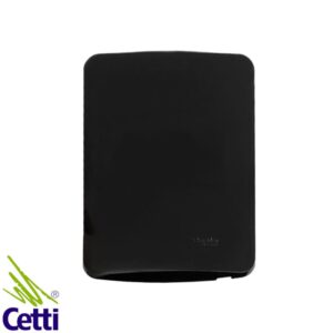 Cetti Materiais Elétricos 49 Placa 4x2 Preta Cega com Suporte Miluz Schneider S3B77104