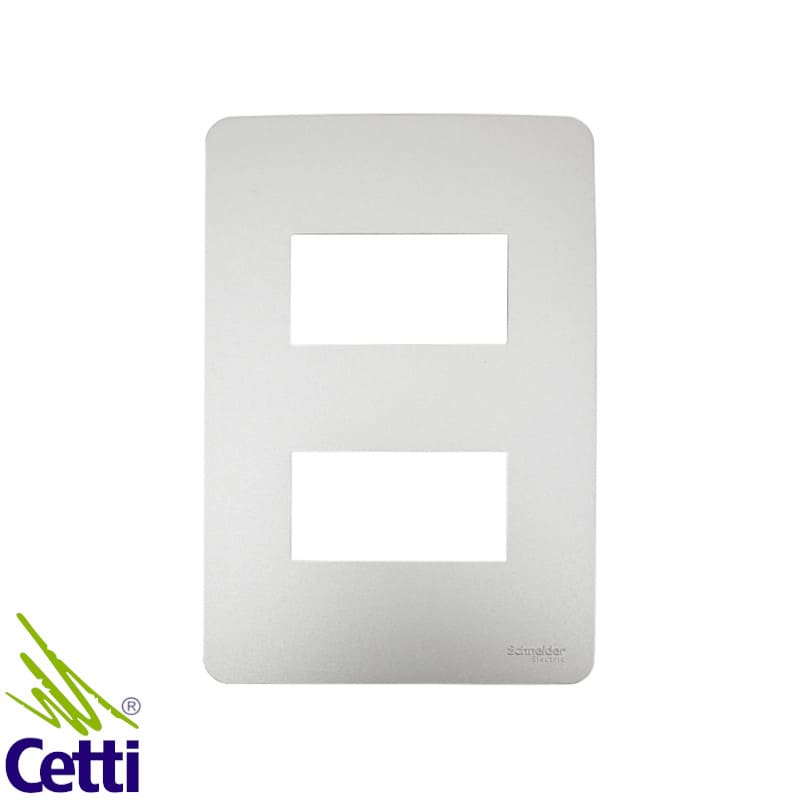 Placa 4x2 Prata 2 Postos Gamma Silver Orion Schneider S730121274 Placa 4x2 Prata 2 Postos Gamma Silver Orion Schneider S730121274