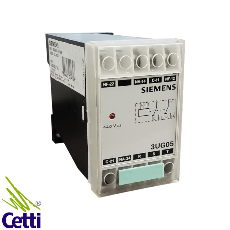 Rele Protetor Sequência de Fase Trifásico 440V Siemens 3UG05 40-0AS07 Rele Protetor Sequência de Fase Trifásico 440V Siemens 3UG05 40-0AS07