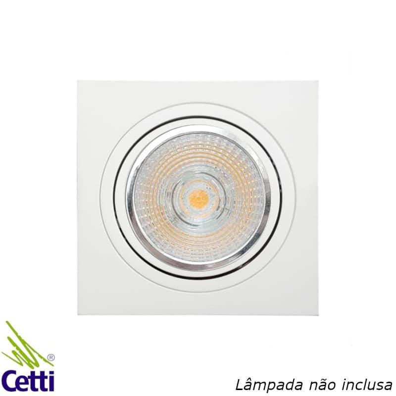 Spot de Embutir Branco Quadrado p/ AR70 Save Energy SE-330.1047 Spot de Embutir Branco Quadrado p/ AR70 Save Energy SE-330.1047