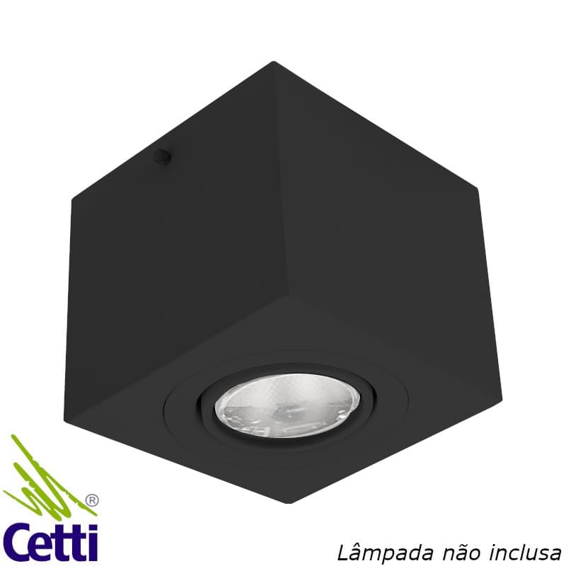 Spot de Sobrepor Preto Quadrado p/ Lâmpada PAR20 Itamonte 2012/1 Spot de Sobrepor Preto Quadrado p/ Lâmpada PAR20 Itamonte 2012/1