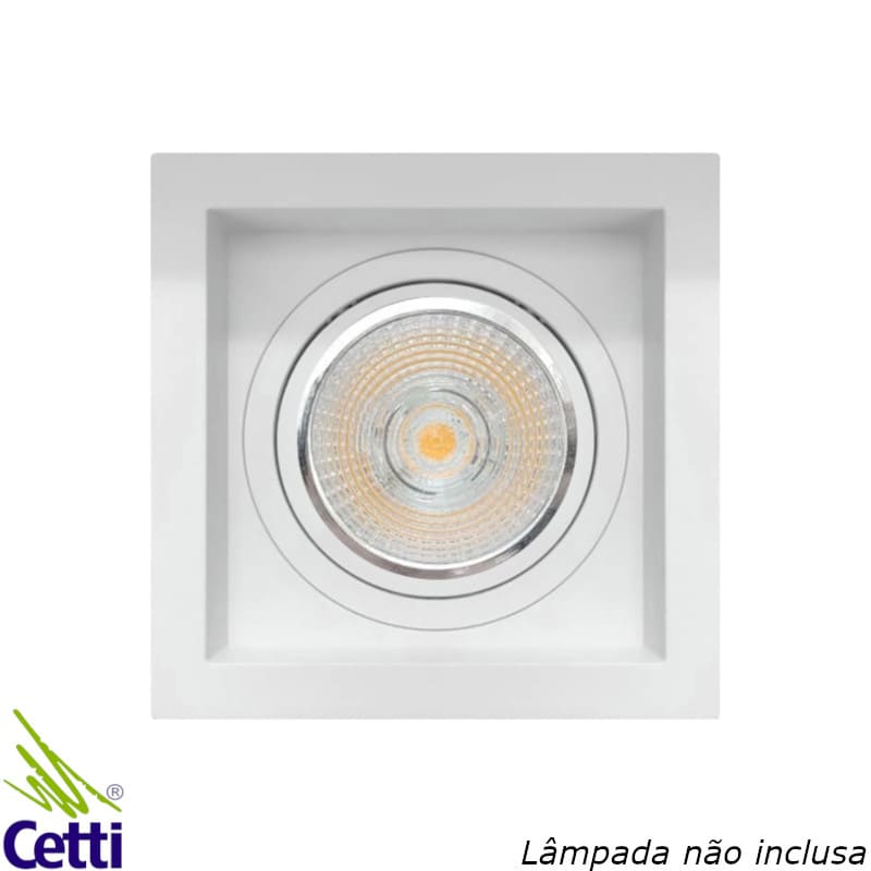 Spot de Embutir Recuado Branco Quadrado p/ AR70 Save Energy SE-330.1048 Spot de Embutir Recuado Branco Quadrado p/ AR70 Save Energy SE-330.1048