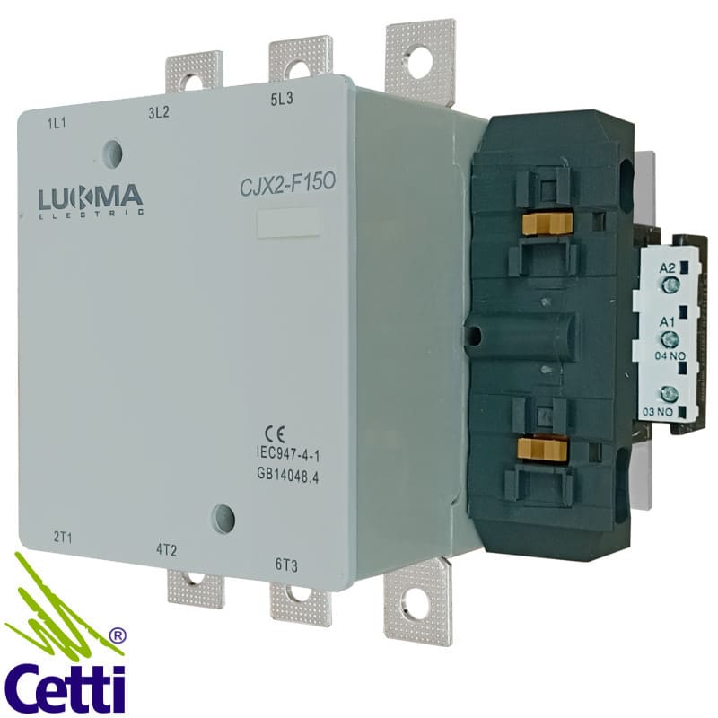 Contator de Potência Tripolar 220V 150A 1NA Lukma CJX2-F150 Contator de Potência Tripolar 220V 150A 1NA Lukma CJX2-F150