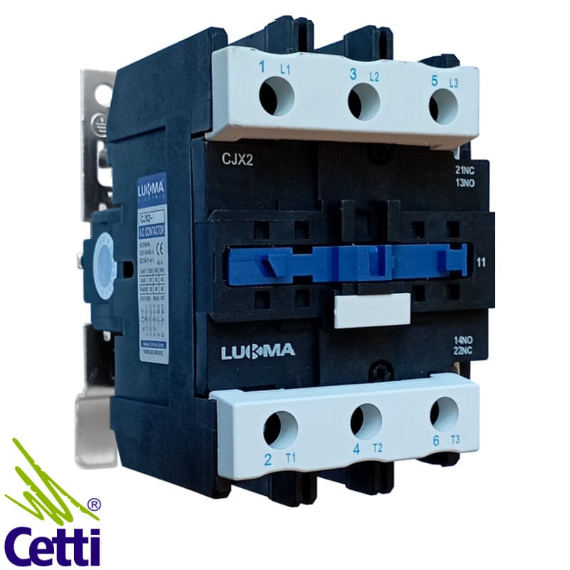 Contator de Potência Tripolar 220V 95A 1NA Lukma CJX2-9511 Contator de Potência Tripolar 220V 95A 1NA Lukma CJX2-9511