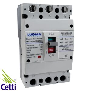 Disjuntor de Caixa Moldada 125A Tripolar Lukma LKM1-125A