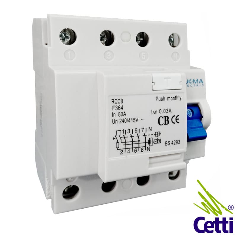 Interruptor DR Tetrapolar 80A 30mA Lukma DZL-1764