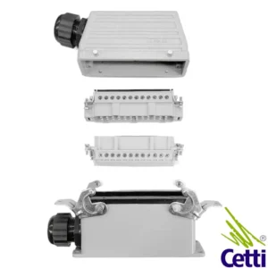 tomada multipolar completa base alta saída lateral IP65 16A 400V