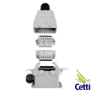 tomada multipolar conjunto completo base alta saída superior