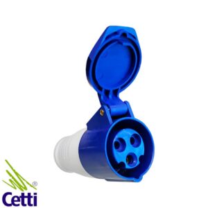 Tomada Industrial de Acoplamento WEG 16A 2P+T de 200V a 250V 6 Horas Azul CIWD-16P3H6E57