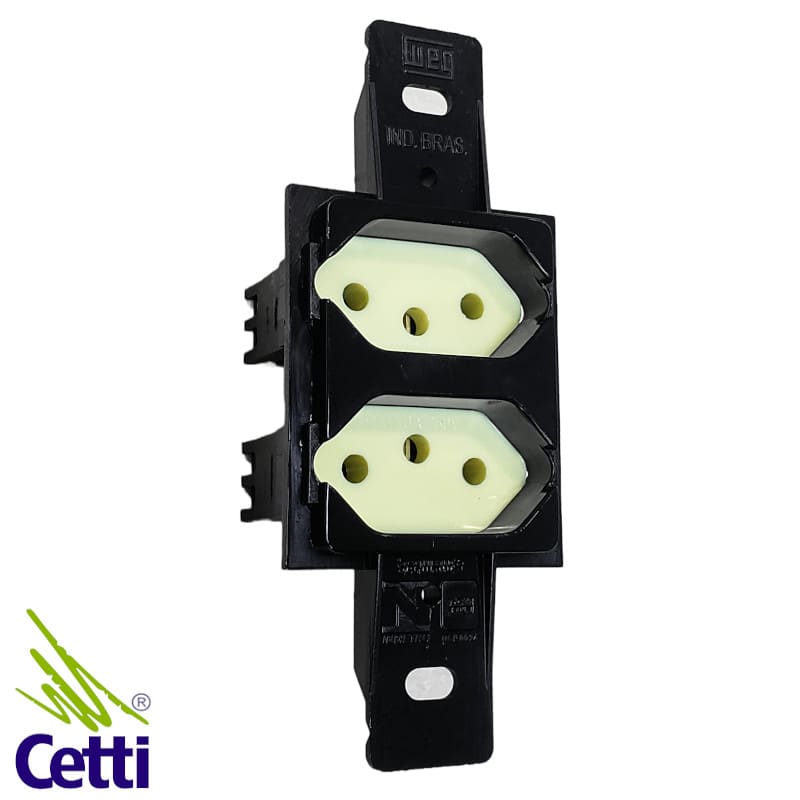 Módulo de Tomada 10A Dupla para Condulete WEG 12756785 Módulo de Tomada 10A Dupla para Condulete WEG 12756785