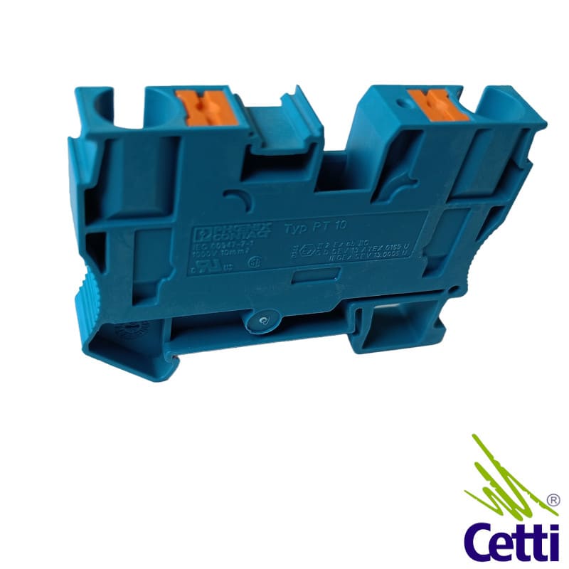 Borne 10 mm² Neutro Azul Phoenix PT10 Borne 10 mm² Neutro Azul Phoenix PT10