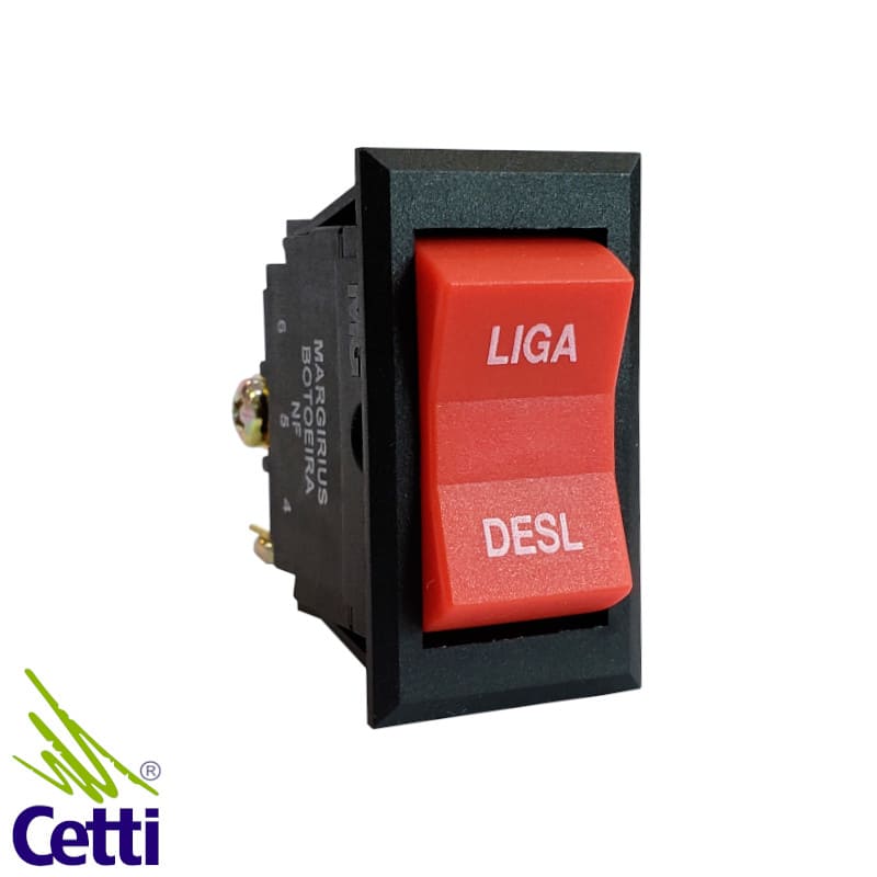Chave Liga Desliga Bipolar com Retorno 6A MarGirius 12.001 Chave Liga Desliga Bipolar com Retorno 6A MarGirius 12.001