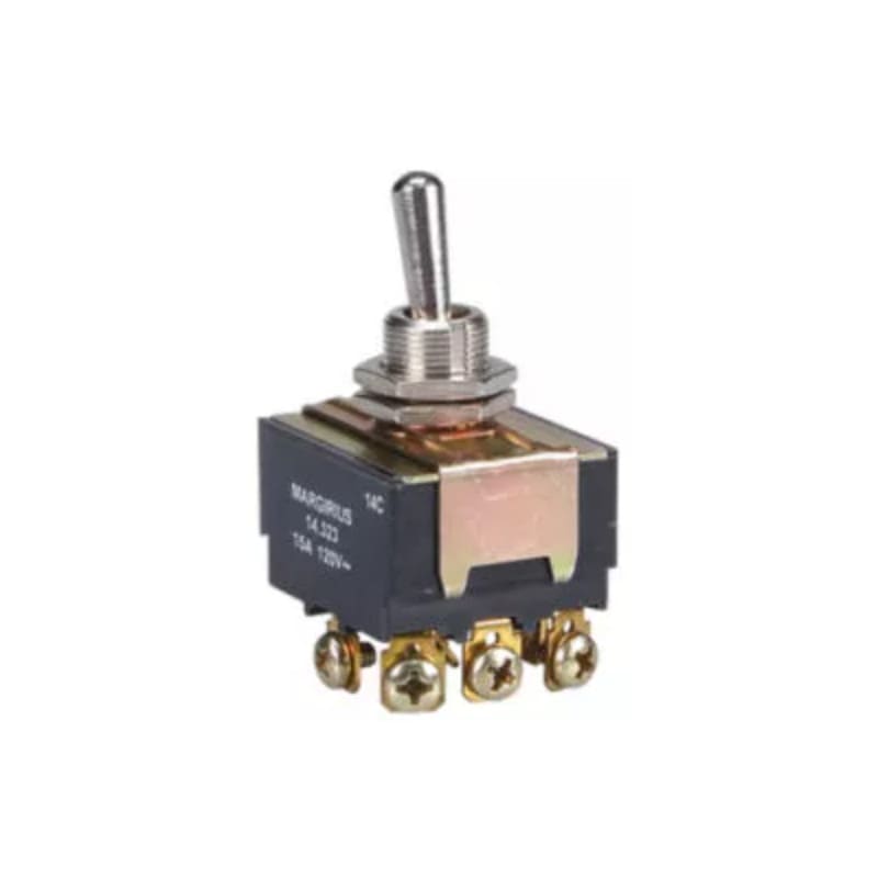 Chave Liga/Desliga Tripolar com Alavanca Metálica 15A MarGirius 14.323 Chave Liga/Desliga Tripolar com Alavanca Metálica 15A MarGirius 14.323