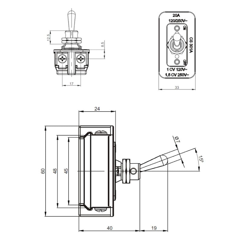 medidas-chave-bipolar-20a-alavanca-margirius-cs-301a medidas-chave-bipolar-20a-alavanca-margirius-cs-301a