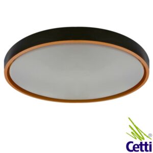 Plafon LED Redondo Preto e Cobre Moderno 48W Hevvy LY8762L