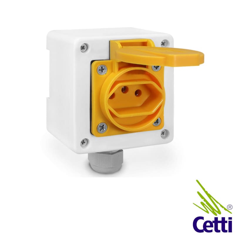 tomada-2pt-20a-para-trilho-din-ou-sobrepor-amarela-cxb-tbse-am-sibratec tomada-2pt-20a-para-trilho-din-ou-sobrepor-amarela-cxb-tbse-am-sibratec