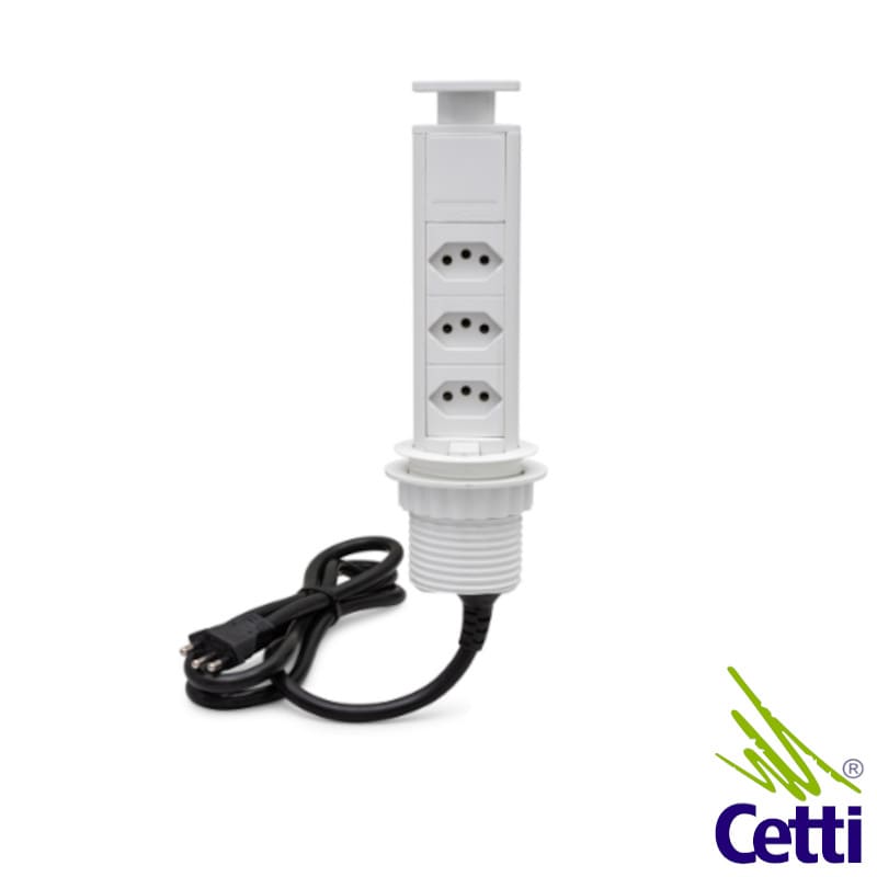 Torre de Tomada Bancada Mini Totem Branca Manual QM52051.02 Torre de Tomada Bancada Mini Totem Branca Manual QM52051.02