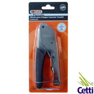 Cetti Materiais Elétricos 17 Alicate de Crimpar Terminal Coaxial RG6 e RG59 Foxlux 20.3