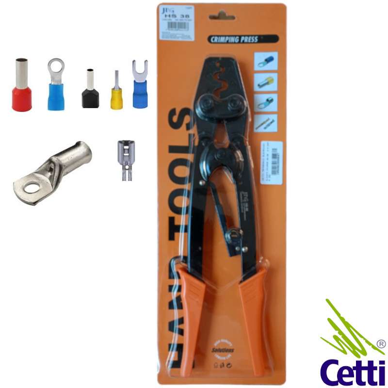 Alicate de Crimpar Prensa Terminal Ilhós de 6 a 50 mm² HS 038 Alicate de Crimpar Prensa Terminal Ilhós de 6 a 50 mm² HS 038