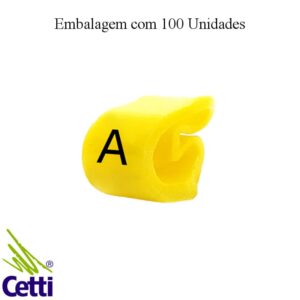 Identificador de Fio Elétrico Anilha Letra A de 4 a 16 mm²– Hellerman Tyton MHG4/9 – 100 Unidades