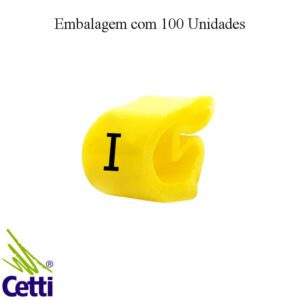 Identificador de Fio Elétrico Anilha Letra I de 4 a 16 mm²– Hellerman Tyton MHG4/9 – 100 Unidades