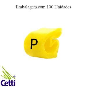 Identificador de Fio Elétrico Anilha Letra P de 4 a 16 mm²– Hellerman Tyton MHG4/9 – 100 Unidades