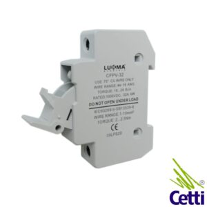 Base Porta Fusível Solar Cartucho 10x38 - 32A 1000VCC Unipolar Lukma CFPV-32