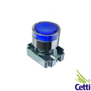 Cetti Materiais Elétricos 39 Frontal do Botão Iluminado Metálico Azul 22 mm Steck