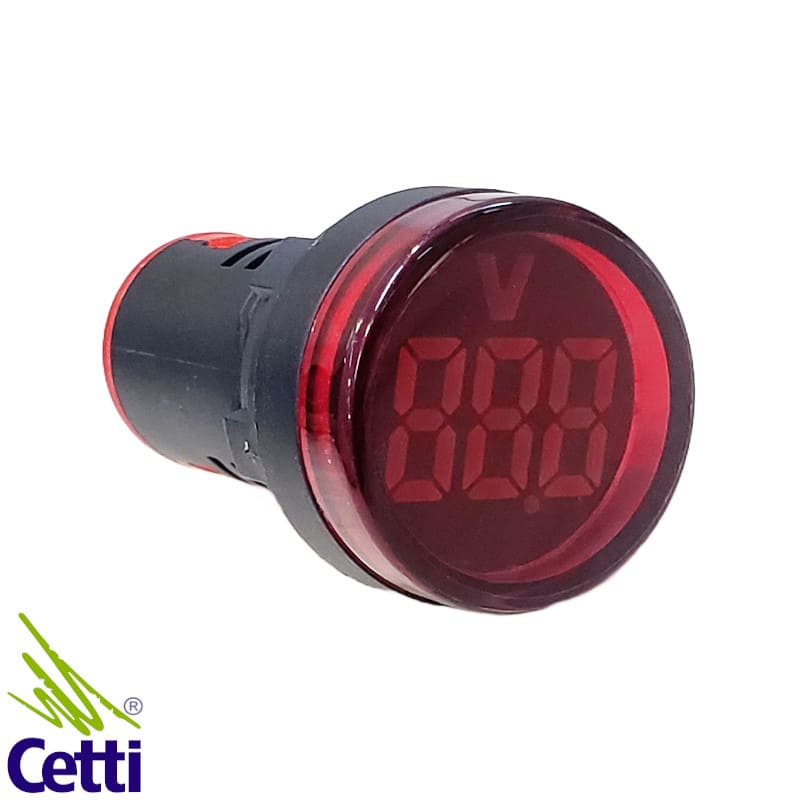 Voltímetro de Painel Digital LED 22mm 50 a 500VCA Voltímetro de Painel Digital LED 22mm 50 a 500VCA