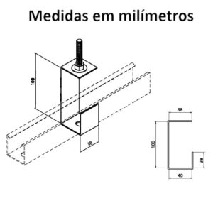 Cetti Materiais Elétricos 24 medidas-gancho-perfilado-curto