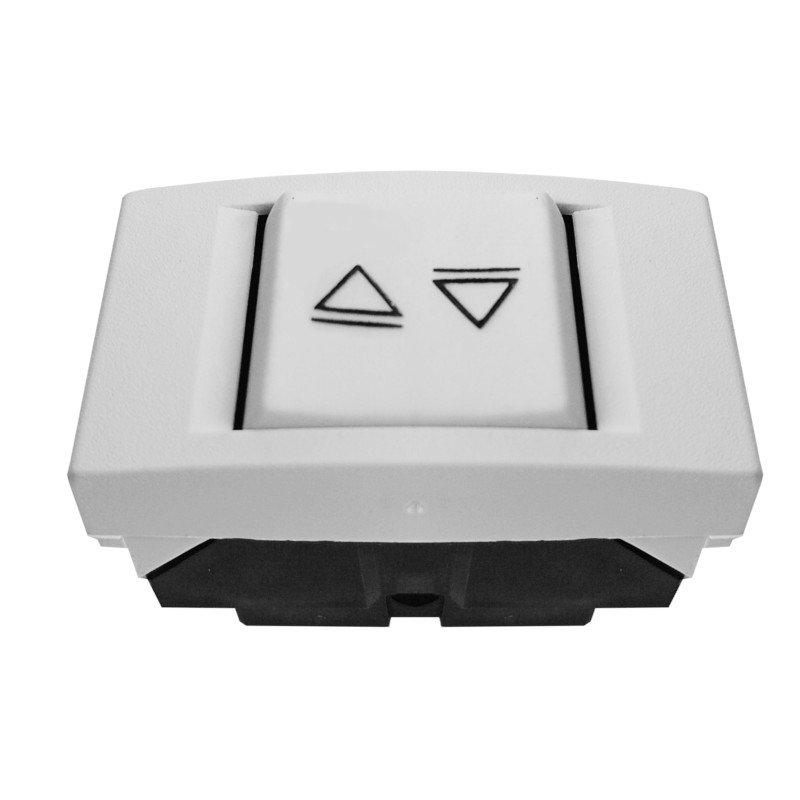 Interruptor Pulsador Bipolar Paralelo com Parada Central Módena PRM52091 Interruptor Pulsador Bipolar Paralelo com Parada Central Módena PRM52091