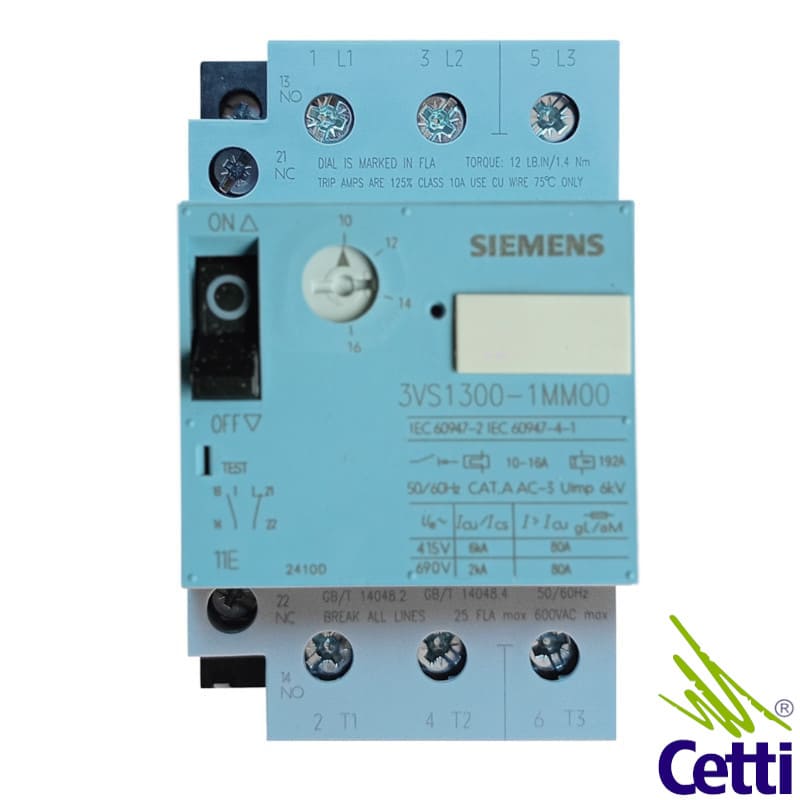 Disjuntor Motor Siemens 10 a 16A 1NA 1NF 3VS1300-1MM00 Disjuntor Motor Siemens 10 a 16A 1NA 1NF 3VS1300-1MM00