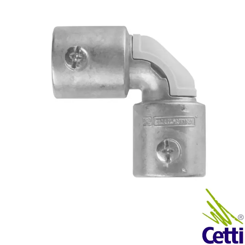 Unilet-Conector-curvo-sem-rosca-para Eletroduto-Instalação-Elétrica-Aparente
